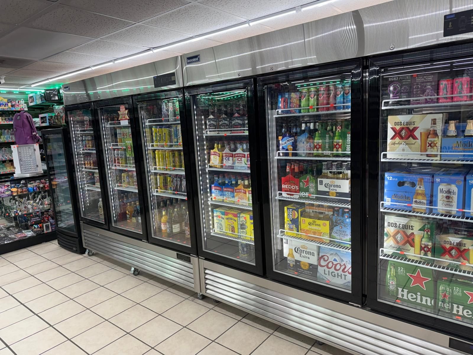 Beer and wine cooler wall